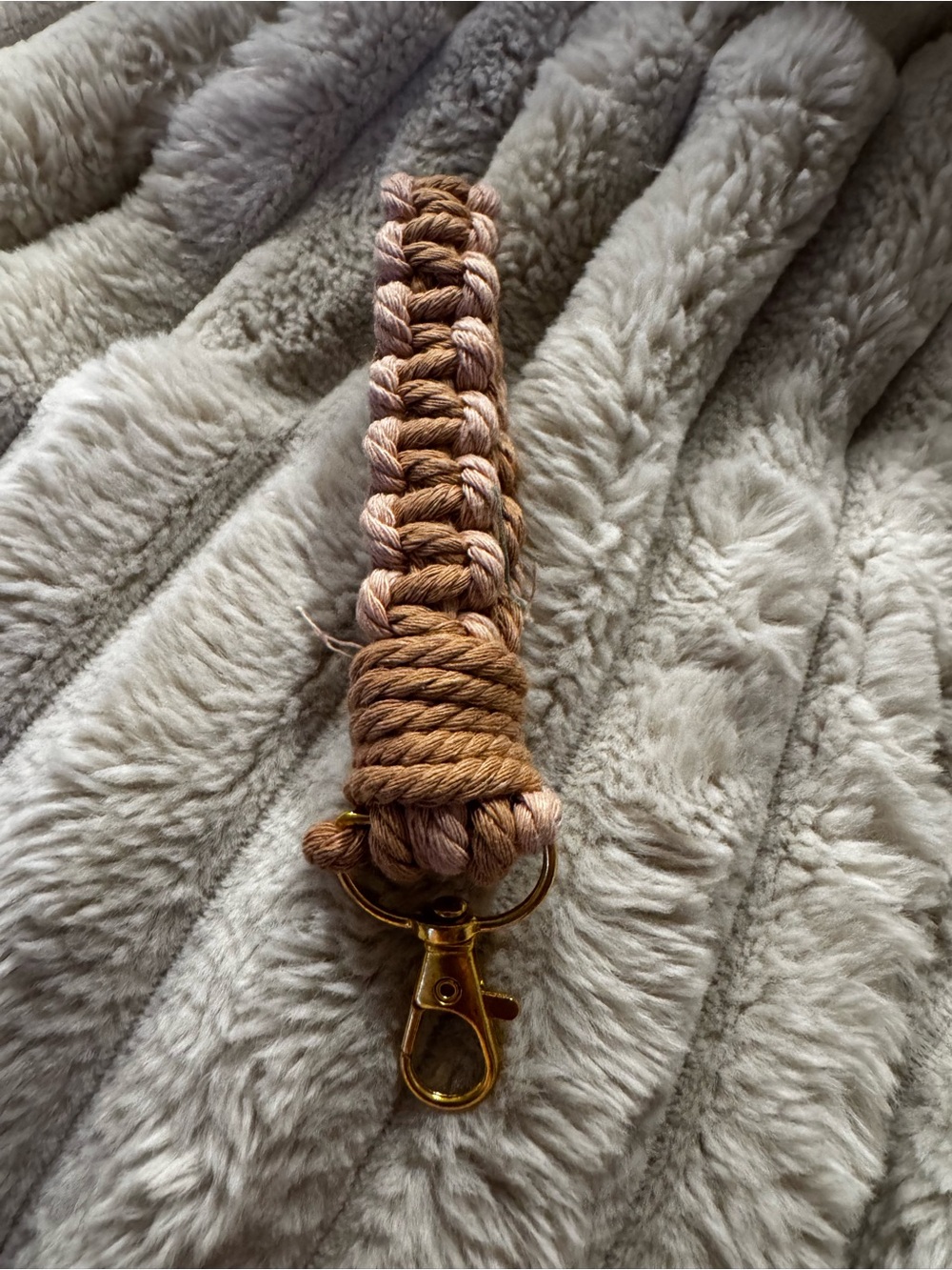 Macrame keychain wristlet